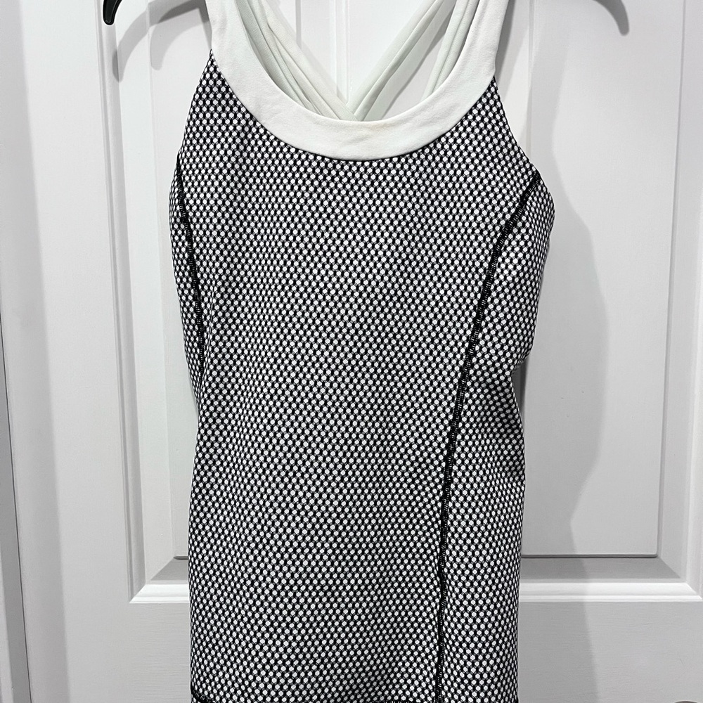 Black and White Sleeveless Dress